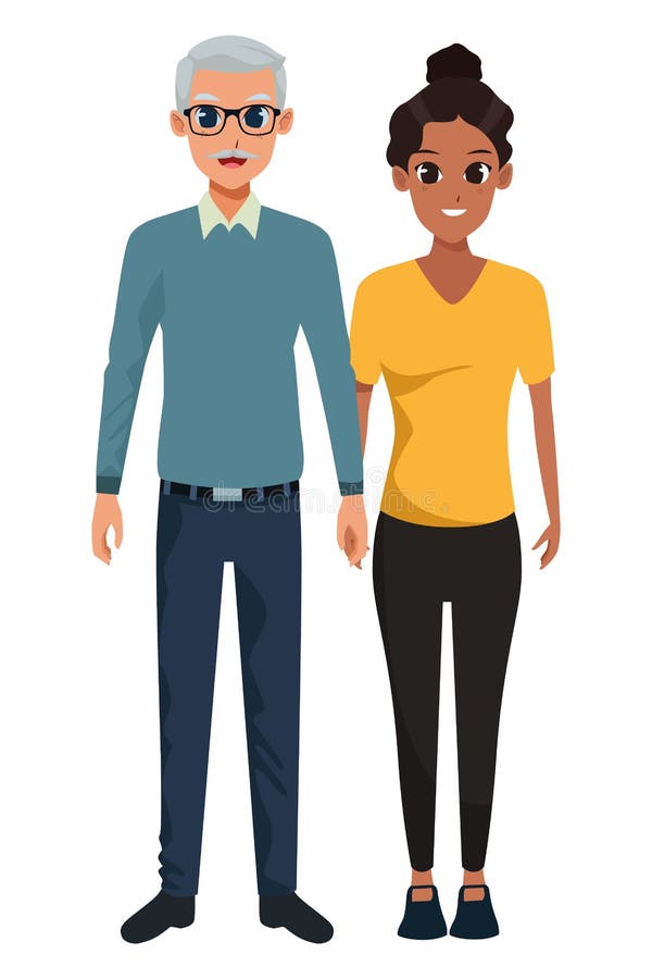 Family Old Father with Adult Daughter Smiling Cartoon Stock Vector - Illustration of head, concept: 153405419 Family Old Father with Adult Daughter Smiling Cartoon Stock Vector - Illustration of head, concept: 153405419