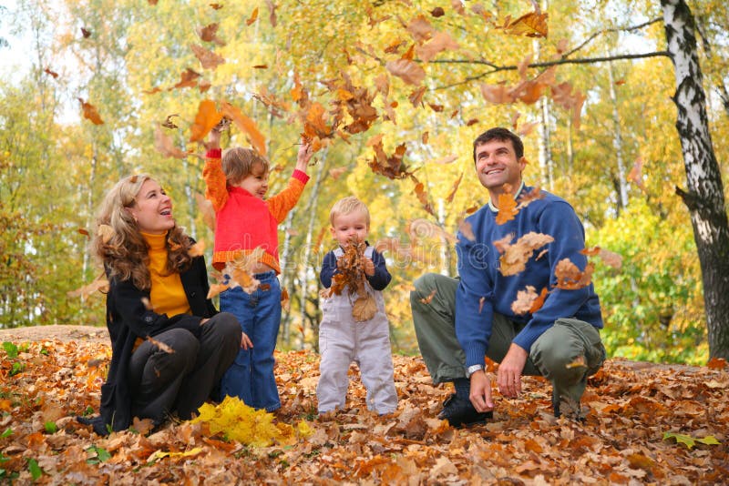 Family in park stock photos