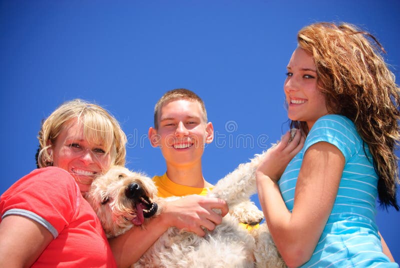 Family with pet