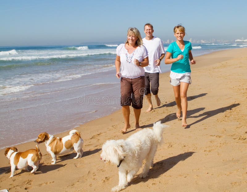 Family and pet stock image Family and pet stock image
