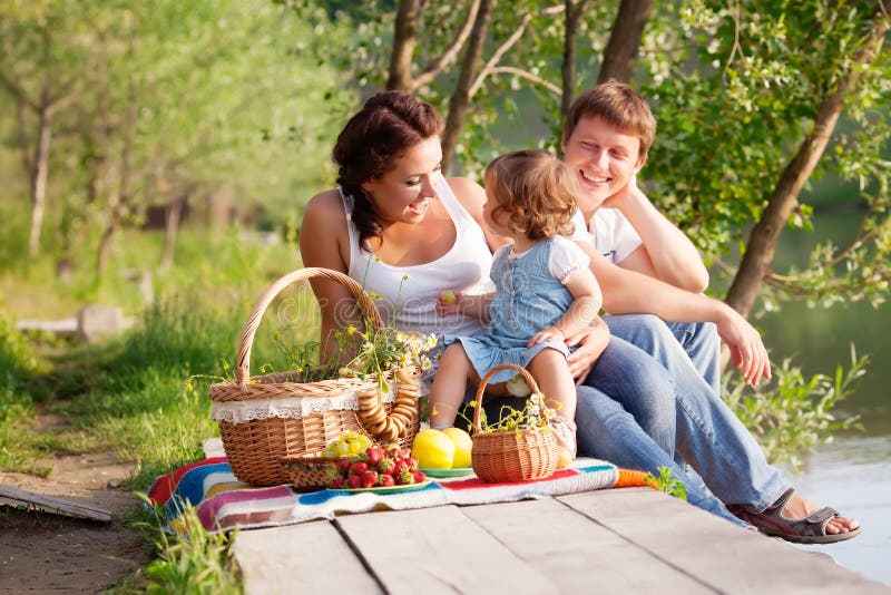 Family on picnic