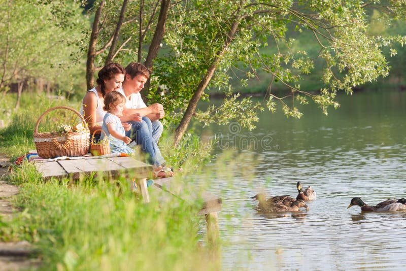 Family on picnic