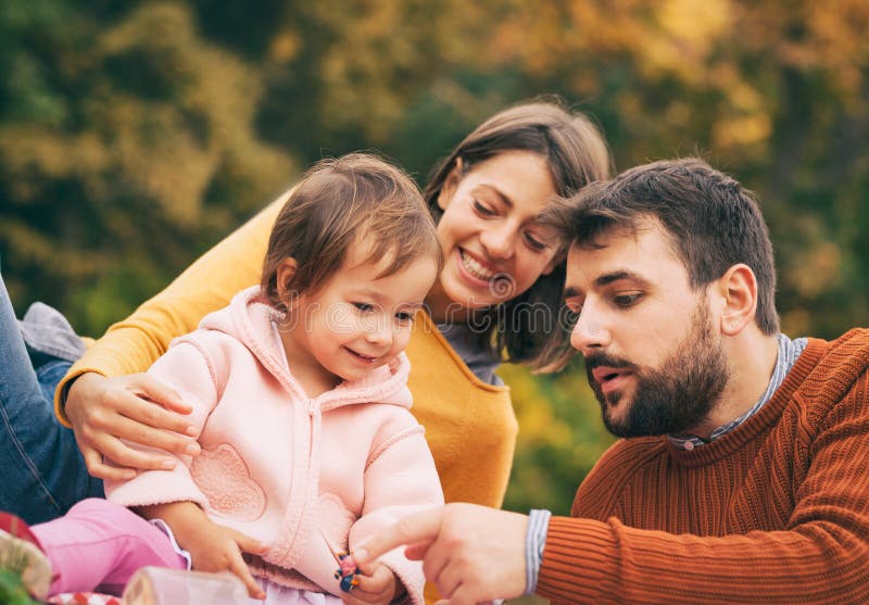 Family on picnic stock image Family on picnic stock image