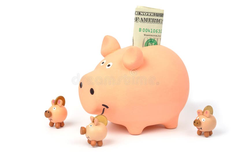 Family of Piggy Banks stock photo. Image of money, savings 12796680