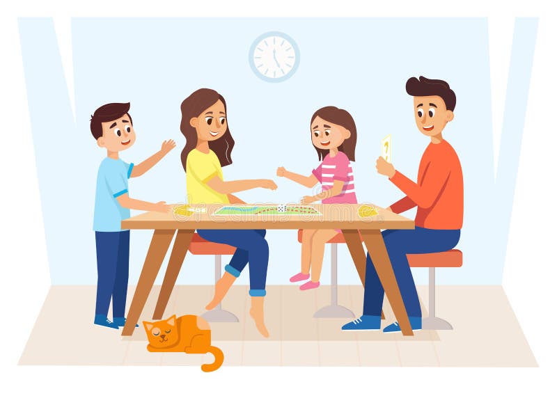 family playing clipart