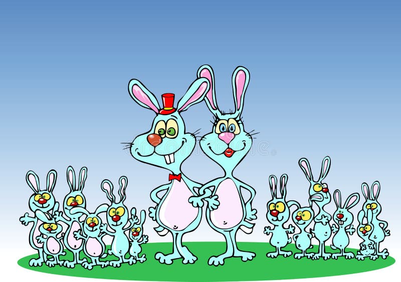 Family of rabbits