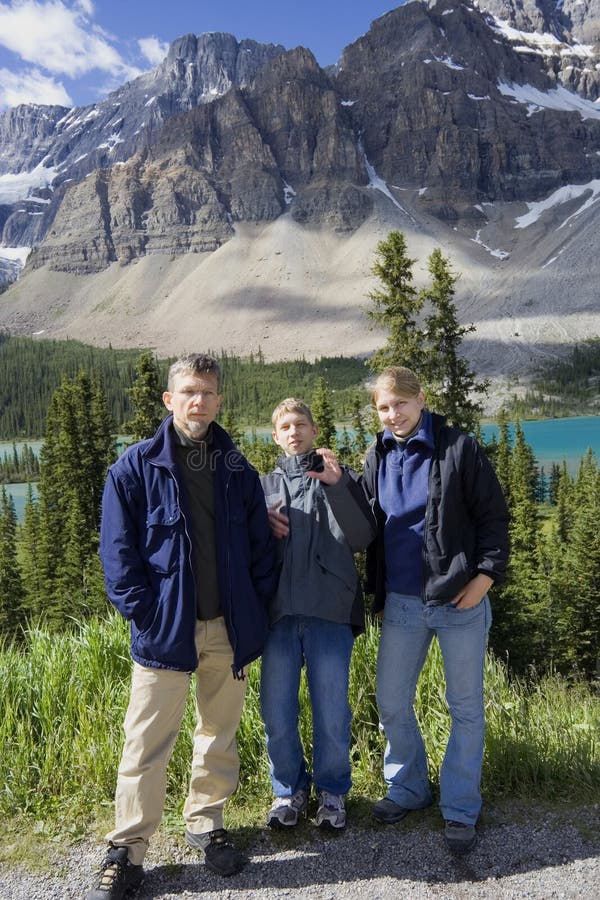 Family in the rockies
