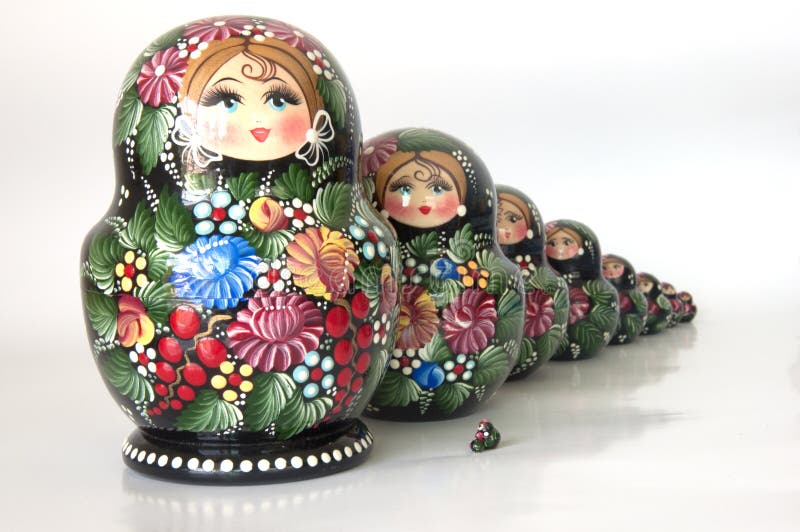 Family of Russian nested dolls