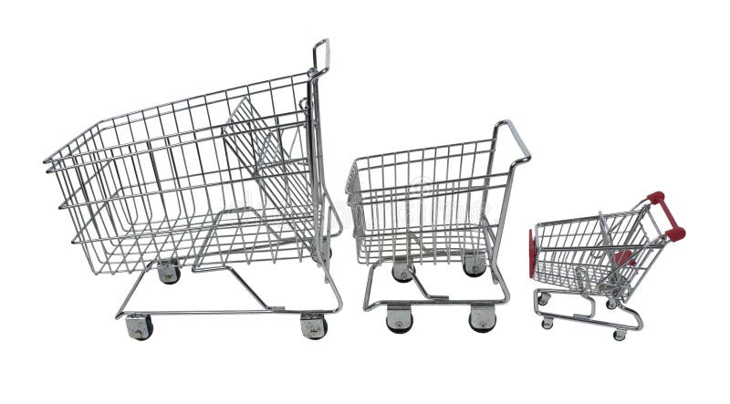 Family Shopping Carts royalty free stock photography Family Shopping Carts royalty free stock photography