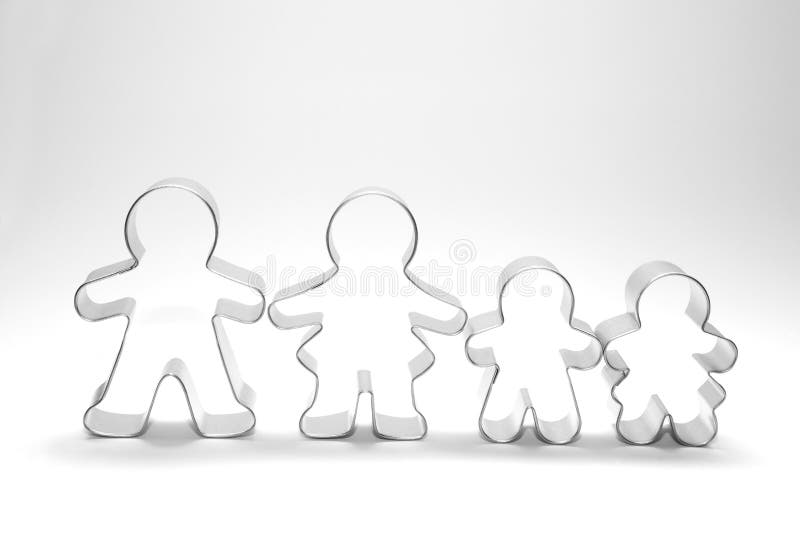 Family silhouettes together royalty free stock images