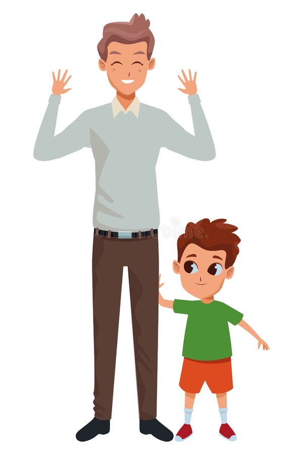 Family Single Father with Children Cartoon Stock Vector - Illustration of default, romance: 155268356 Family Single Father with Children Cartoon Stock Vector - Illustration of default, romance: 155268356