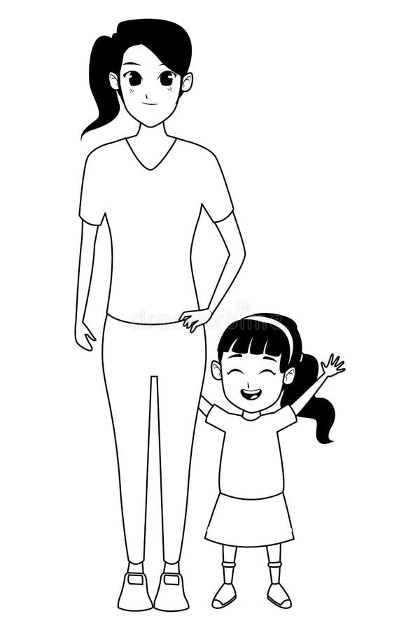 Black Mother Daughter Stock Illustrations – 5,163 Black Mother Daughter ...