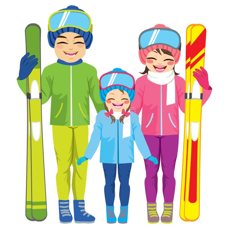 Happy Boy Skiing stock vector. Illustration of holiday - 61092604