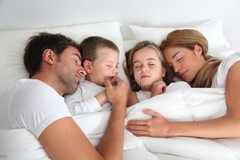 Family sleeping stock image. Image of bedroom, mother - 22256861