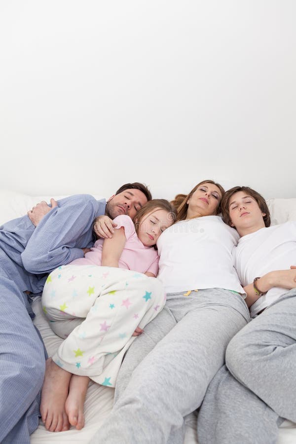 Family Sleeping Stock Photo Image 62744763