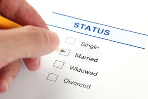 Family Status Form Marital Status Form Stock Photo Image 45527126
