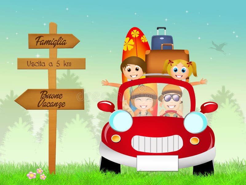 Family summer holidays royalty free illustration Family summer holidays royalty free illustration
