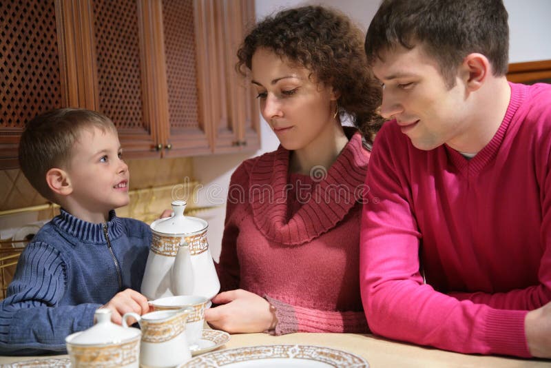 Family at tea