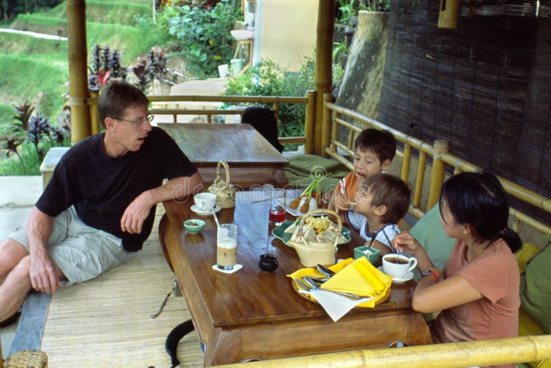 Family Tea Time in Bali Indonesia