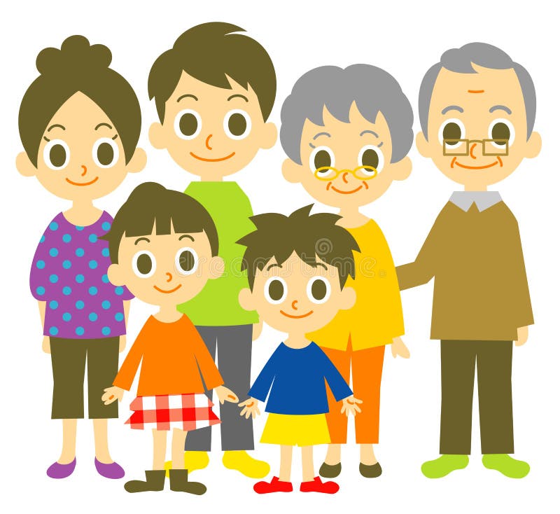 Family Happy Faces and Sad Faces Stock Vector - Illustration of worried ...
