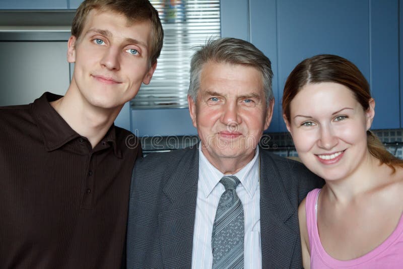 Family of three people. stock photos