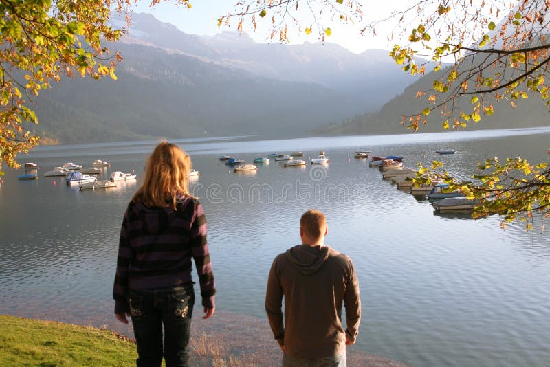 Family travel in mountains