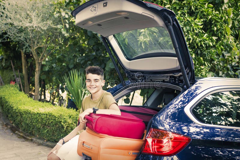 Family travel with suitcases stock photography Family travel with suitcases stock photography