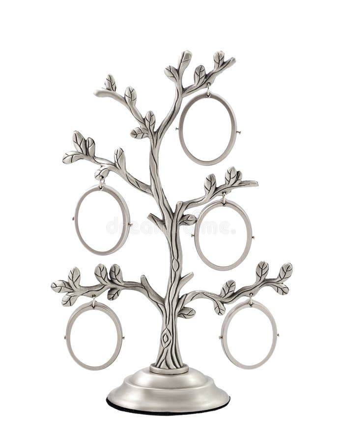 Family tree silver photo frame