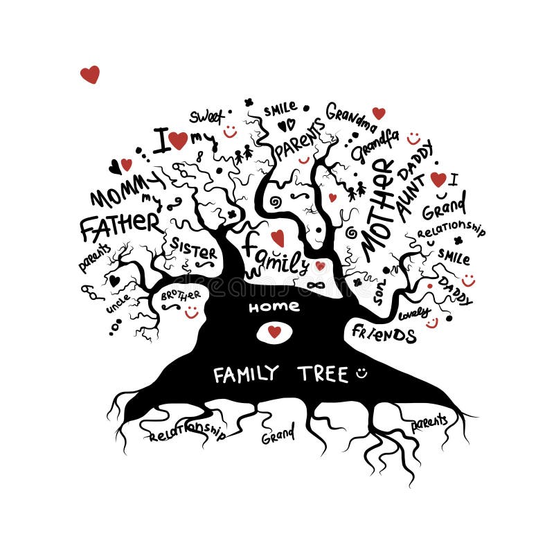 Family tree sketch for your design