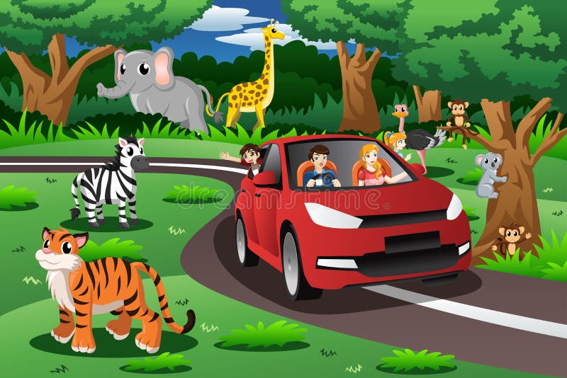Family on a Trip To an Animal Park Stock Vector - Illustration of park, drawing: 56067838 Family on a Trip To an Animal Park Stock Vector - Illustration of park, drawing: 56067838
