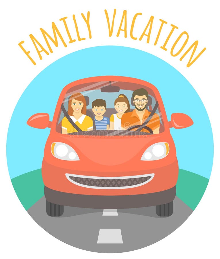 Download Family Vacation Trip By Car Stock Vector - Illustration of ...