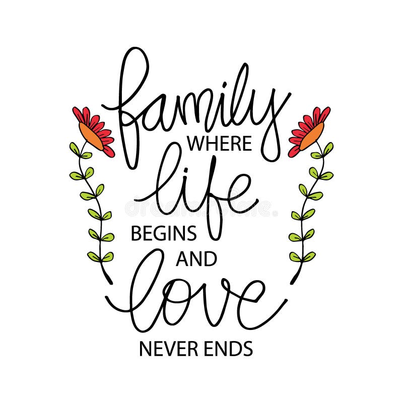 Download Family Where Life Begins And Love Never Ends. Stock ...