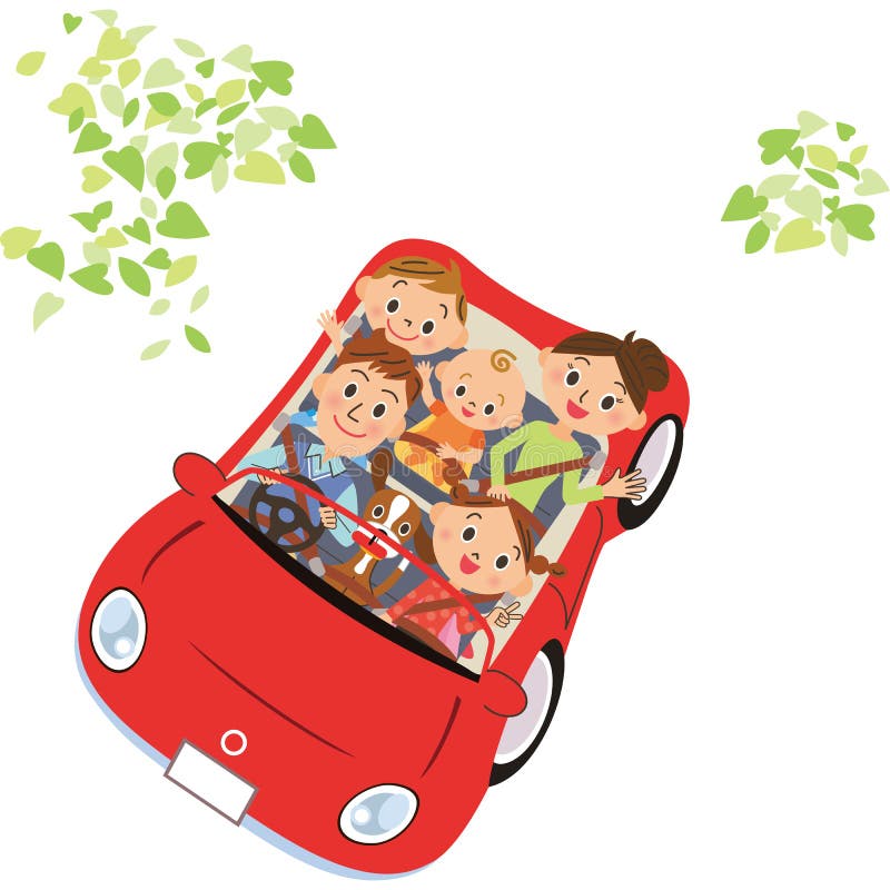 I Go for a Drive in Families Stock Vector - Illustration of baby, hand ...