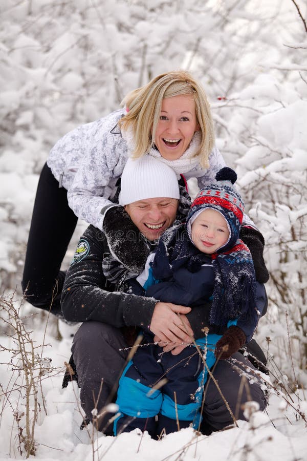 Family in winter