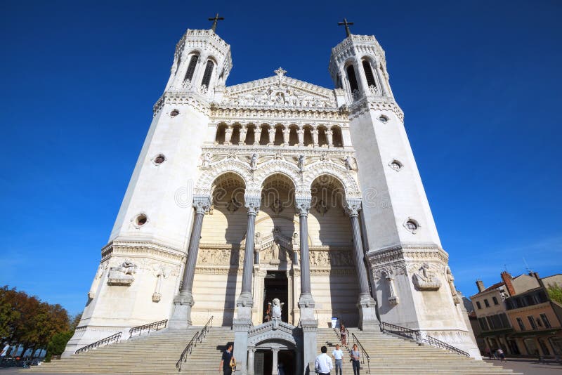 Famous Basilica of Notre-Dame de Fourviere