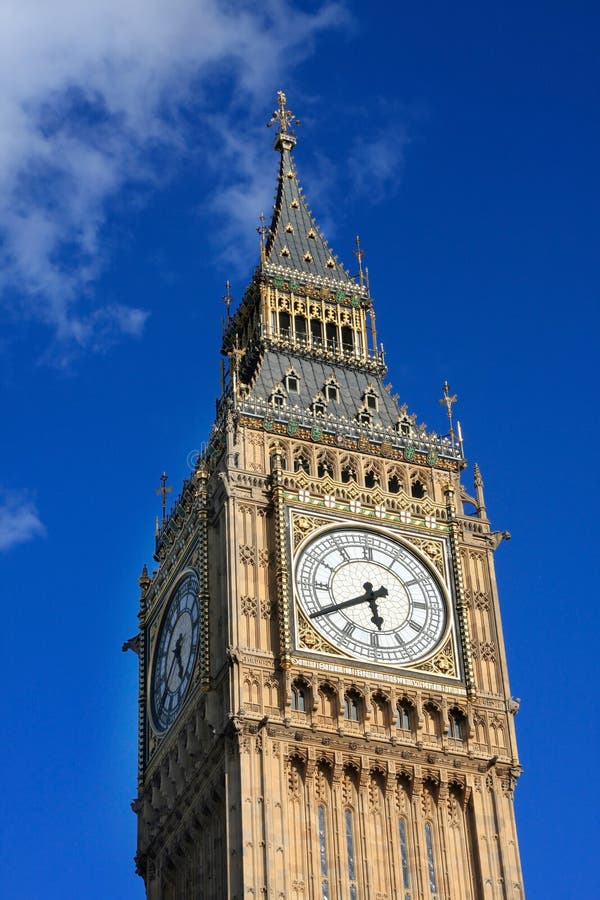 Famous Big Ben Clock Tower In London, UK. Stock Photo Image of famous