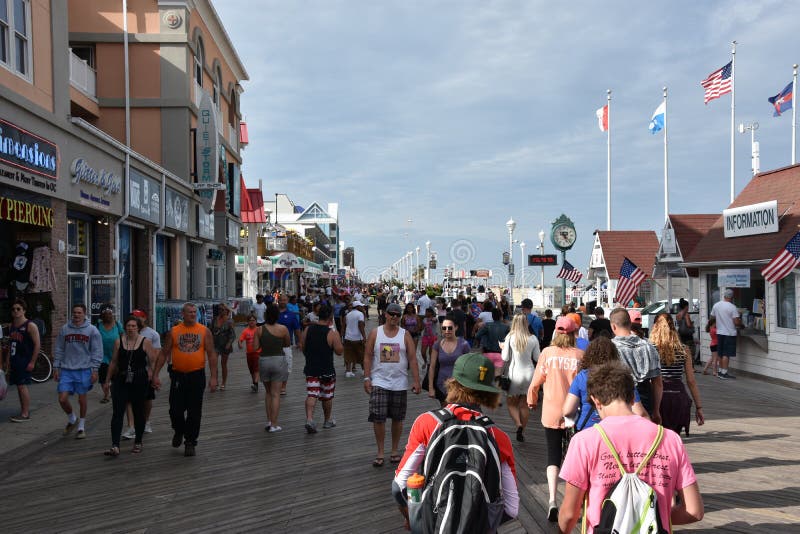 The famous Boardwalk in Ocean City, Maryland
