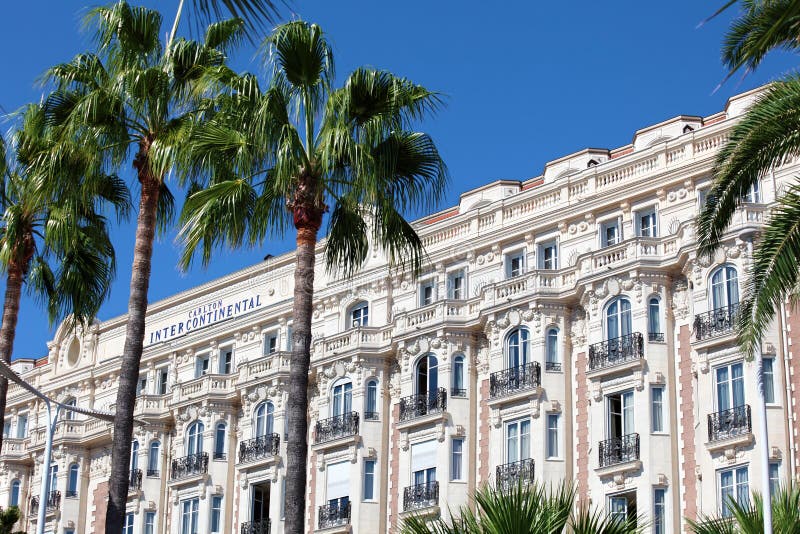 Carlton International Hotel, Cannes France Editorial Stock Photo