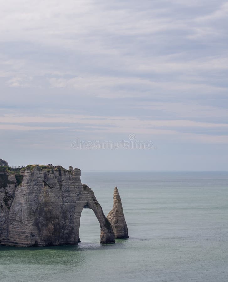 The Famous Cliffs at Etretat in Normandy, France Stock Photo Image of