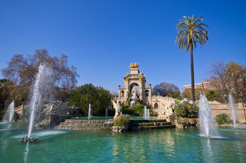 Famous Fountain in Barcelona Spain Stock Image Image of barcelona