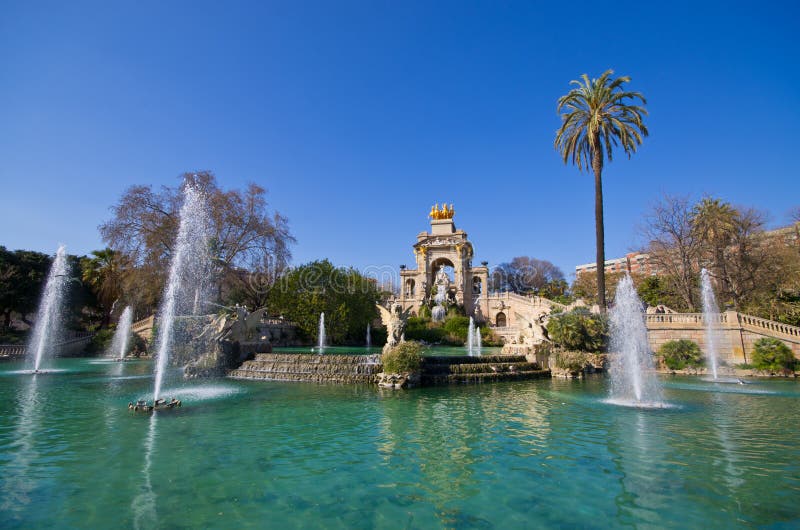 Famous Fountain in Barcelona Spain Stock Image Image of barcelona