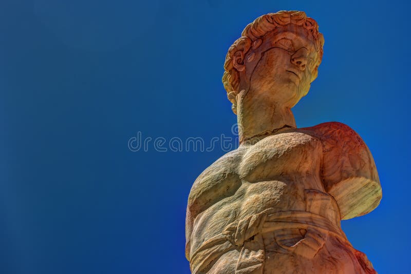 Famous fountain of shame on baroque Piazza Pretoria, Palermo, Sicily royalty free stock photography Famous fountain of shame on baroque Piazza Pretoria, Palermo, Sicily royalty free stock photography