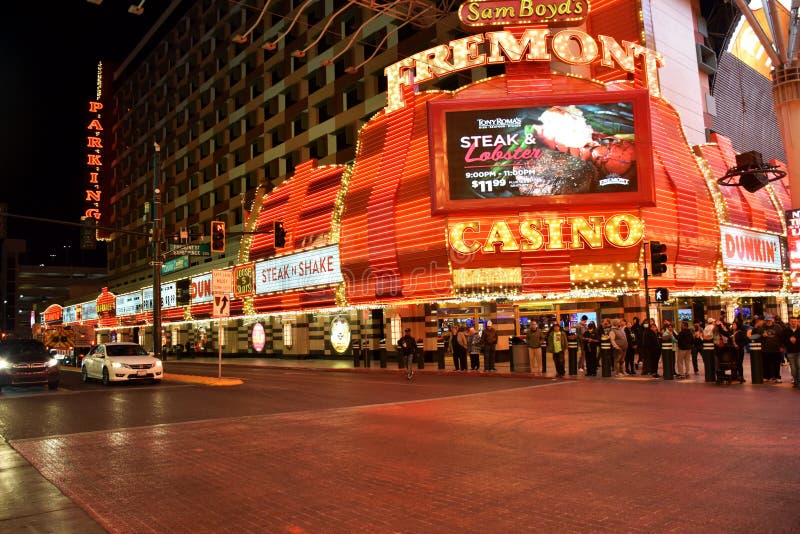 Famous Fremont Street in Las Vegas Editorial Stock Image - Image of