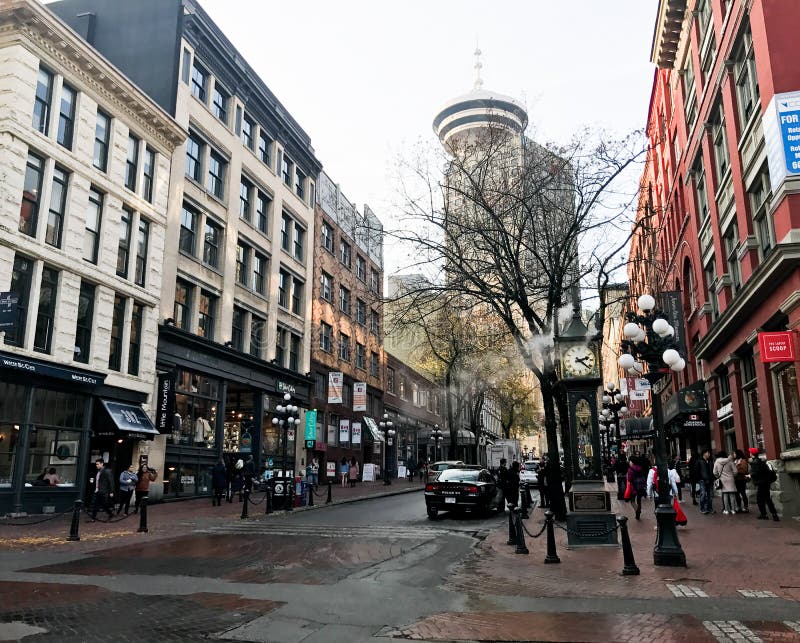 Gastown Vancouver Steam Clock on Water Street in Vancouver, BC royalty free stock photos Gastown Vancouver Steam Clock on Water Street in Vancouver, BC royalty free stock photos