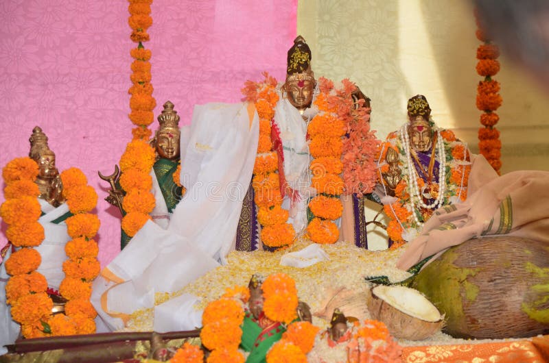 The famous hindu festival Sri Rama Navami in India stock images