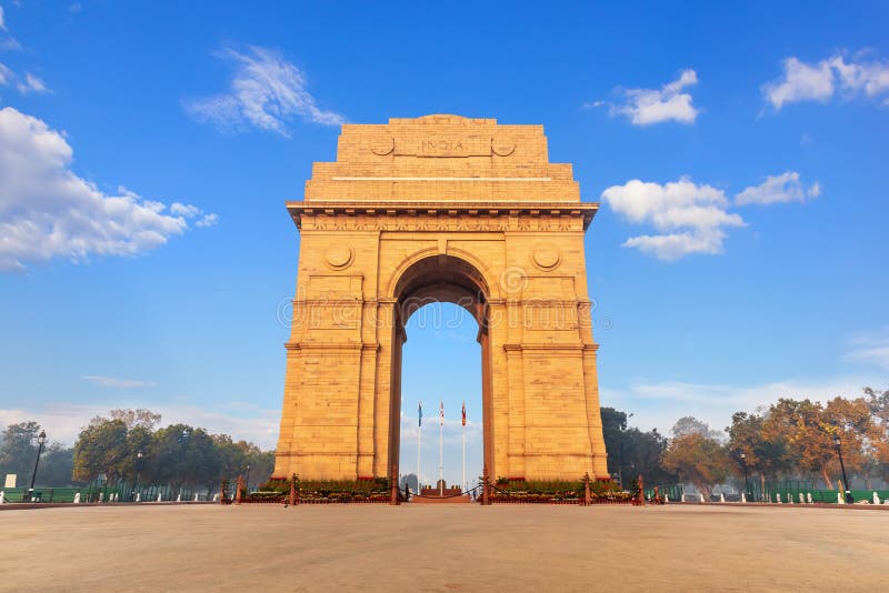 Famous India Gate Landmark Of Delhi India Stock Image Image Of