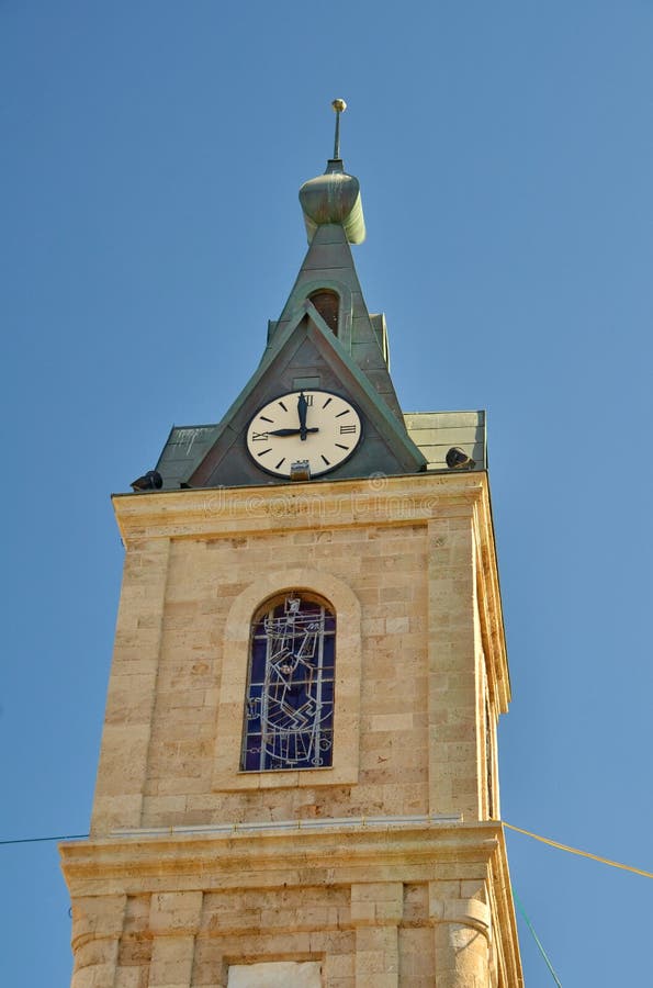 The famous Jaffa Clock Tower royalty free stock photos