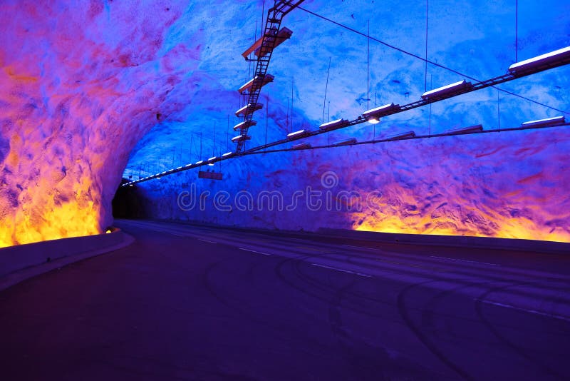 Famous Laerdal Tunnel in Norway