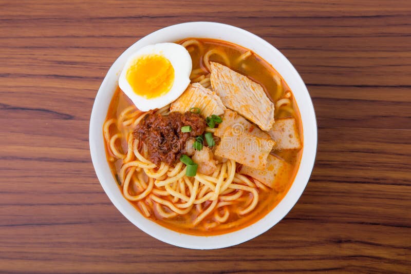 Famous Malaysia Prawn Noodle with Chili Paste Stock Image Image of oily, shrimp 84539301