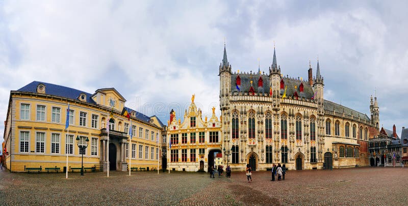 The famous medieval Burg square in Bruges (Brugge) in Belgium. On this square the city hall and the Basilica of the Holy Blood are located. The famous medieval Burg square in Bruges (Brugge) in Belgium. On this square the city hall and the Basilica of the Holy Blood are located.